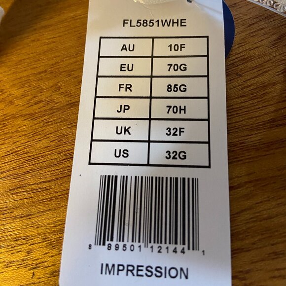 **Fantasie** Women's Impression Underwire Molded Bra with J-Hook 32G NWT - Picture 5 of 7